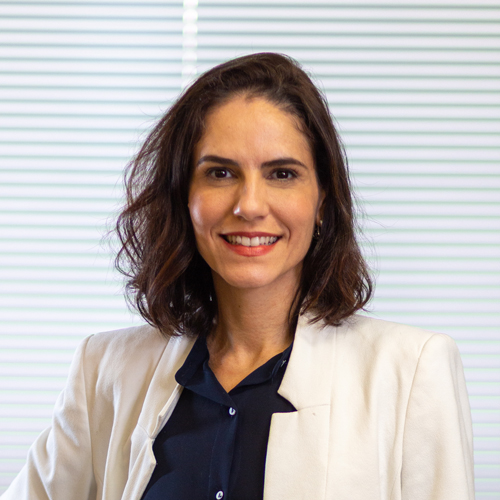 Dra. Giselle em seu ambiente de trabalho